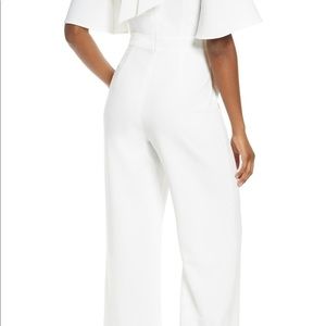 Flutter sleeve wide leg jumpsuit
